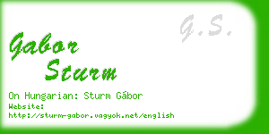 gabor sturm business card