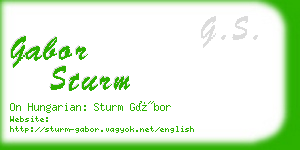 gabor sturm business card